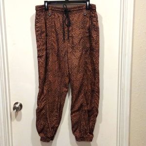 Knox Rose Animal Print Pull On Track Jogger Style Pants Size XL 100% Lyocell